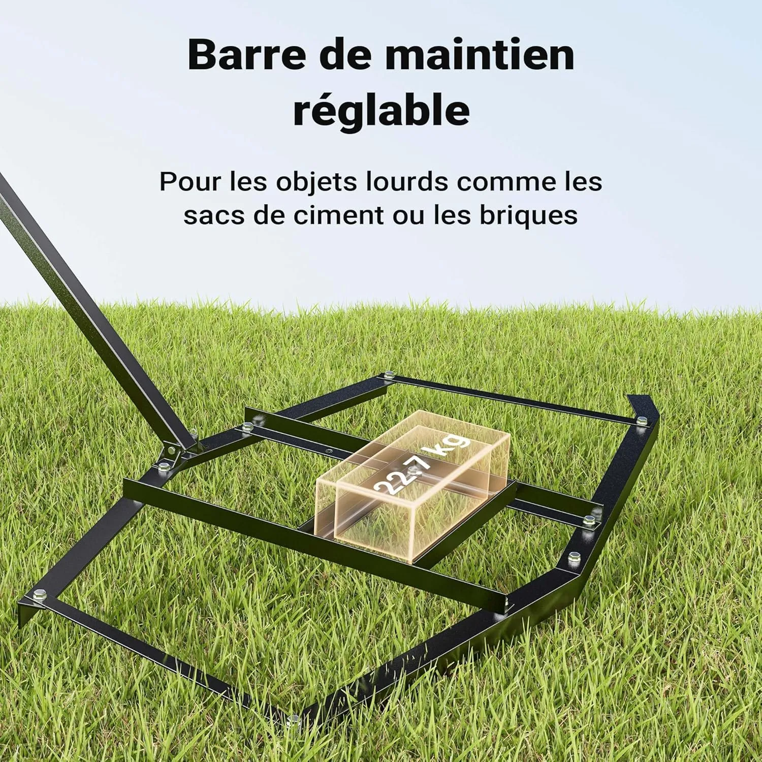 Herse de Nivellement de Prairie 190 × 98 cm - Photo 5