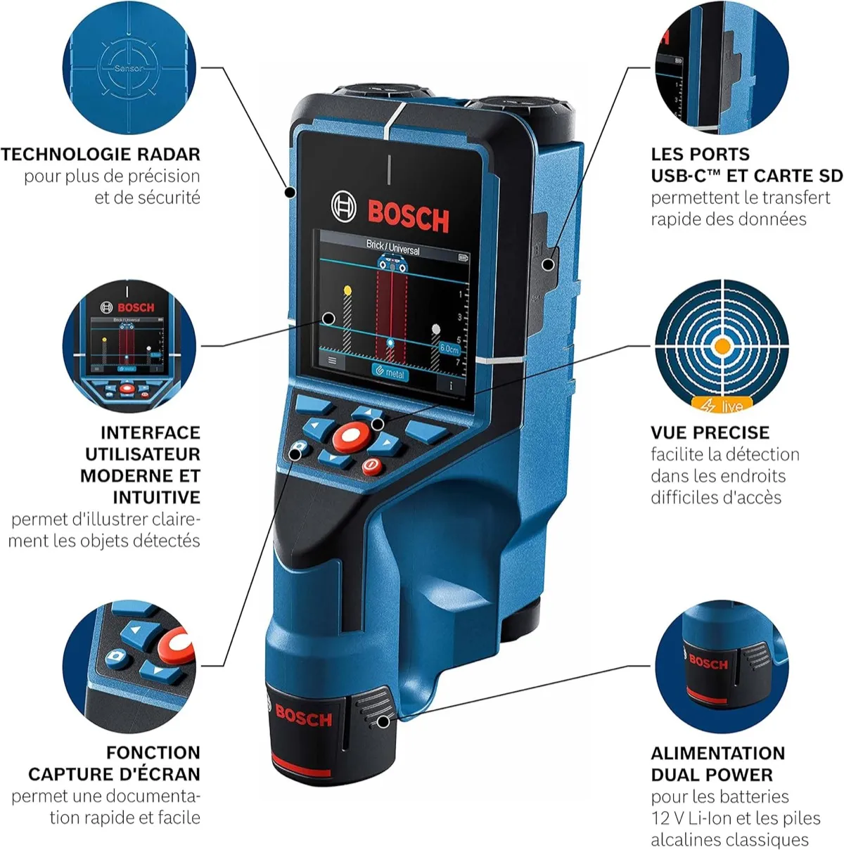 Scanner mural Bosch D-tect 200 C